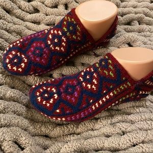 Hand Knitted Turkish Wool Socks | 100 % Natural Wool | Indoor Slipper Socks